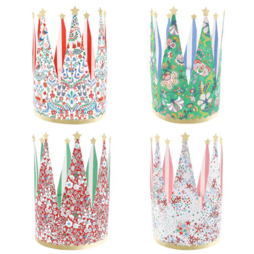 meri meri feesthoedjes liberty - festive party - 8st | 292641 | 0