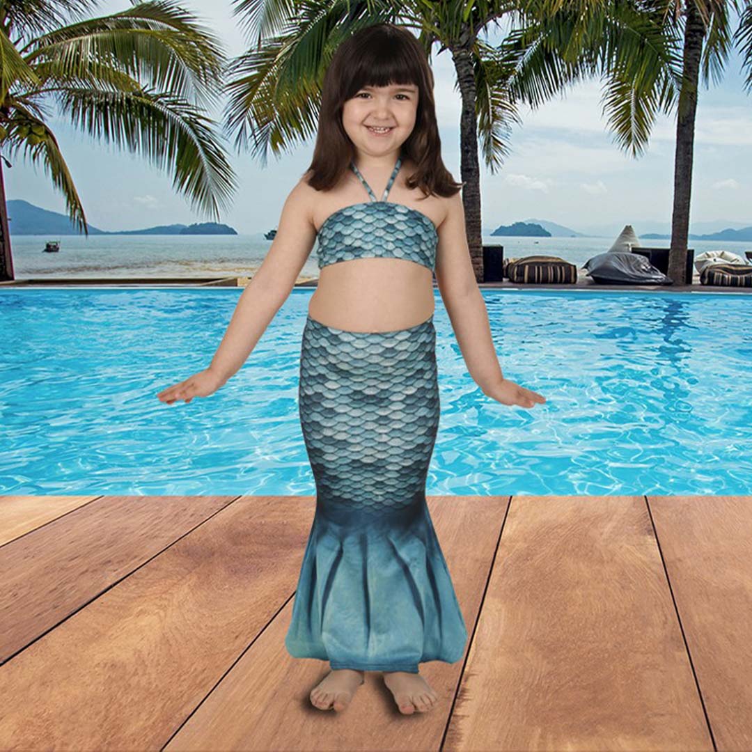 kuaki mermaids zeemeerminstaart met bikinitop - turquoise | 5749013 | 2