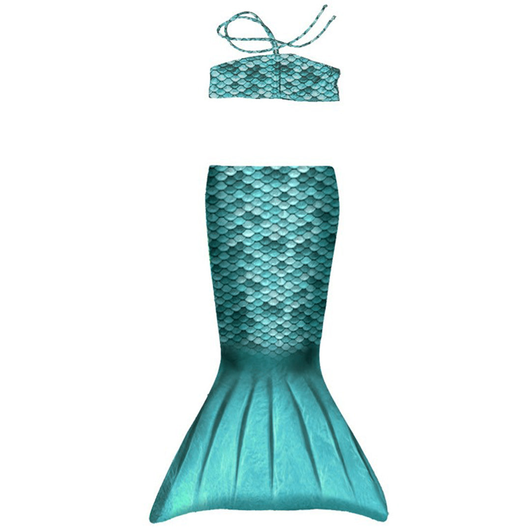 kuaki mermaids zeemeerminstaart met bikinitop - turquoise - 6-7 jaar | 5749021 | 