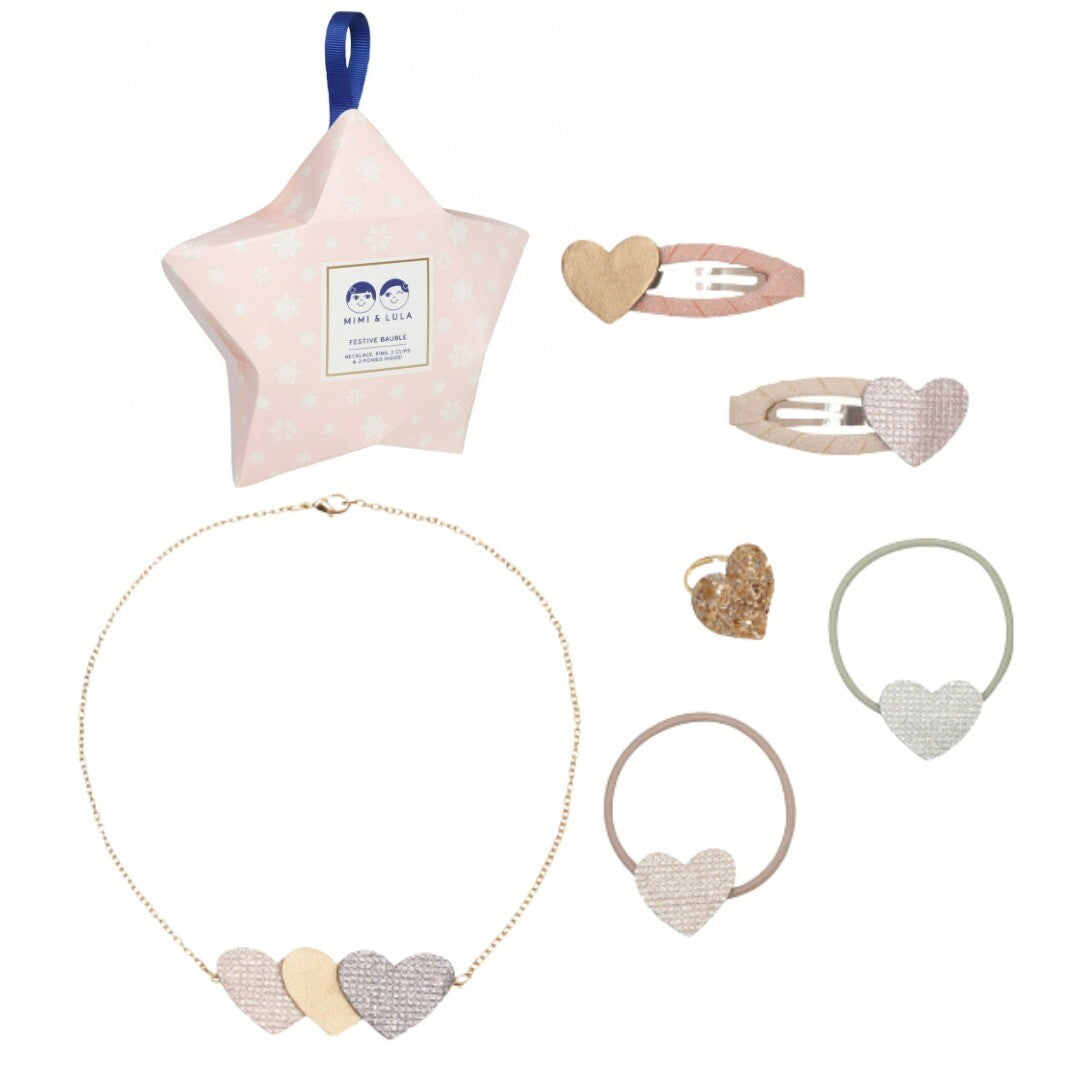 mimi & lula cadeaudoos accessoires - hartjes - 6st | 154004-99 | 0