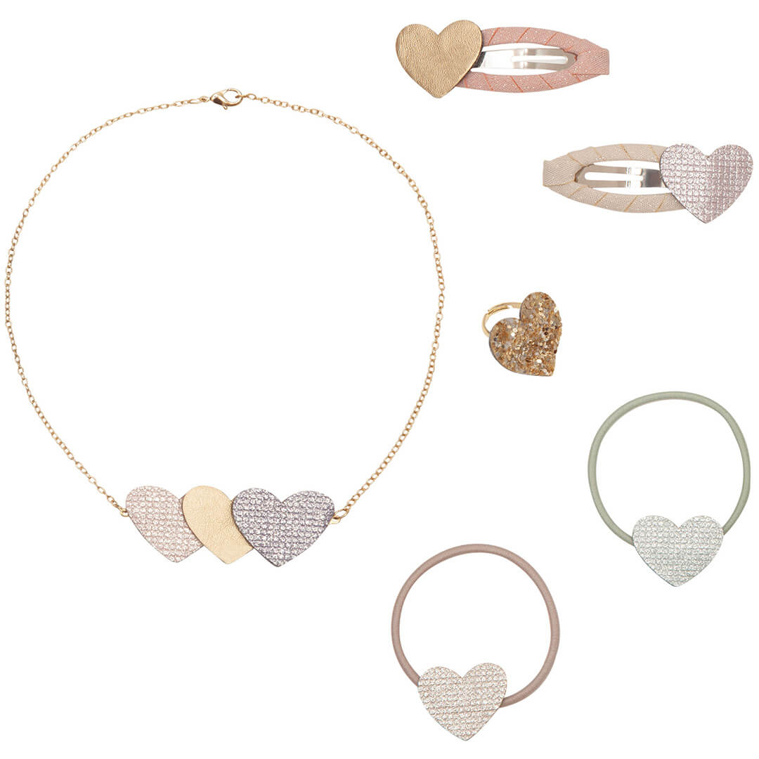 mimi & lula cadeaudoos accessoires - hartjes - 6st | 154004-99 | 1