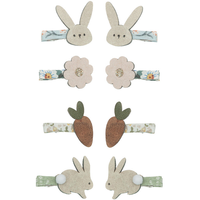 mimi & lula haarclipjes bunny and flower - 8st | 142080-73 | 0