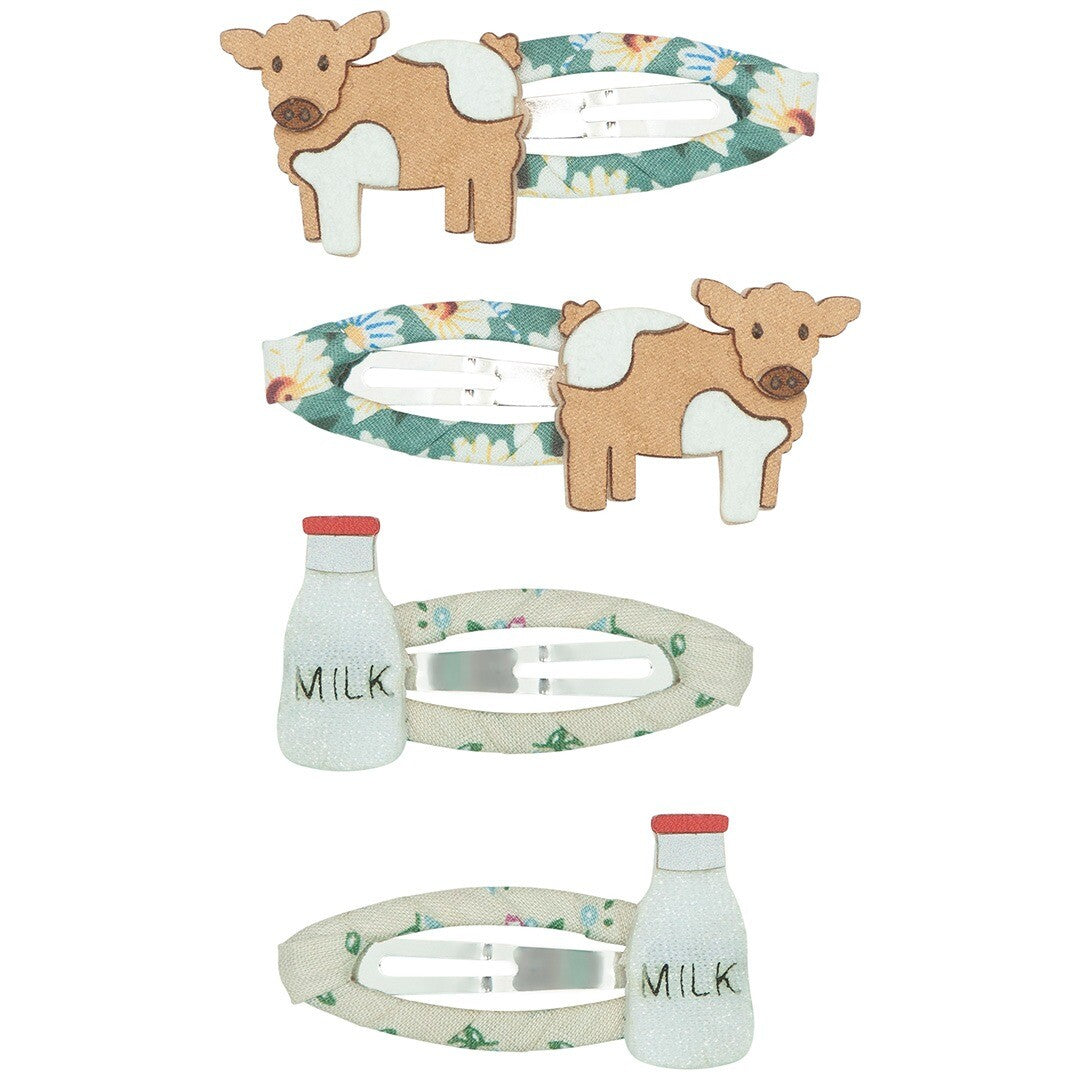 mimi & lula haarclipjes jersey cow - 4st | 152052-78 | 0