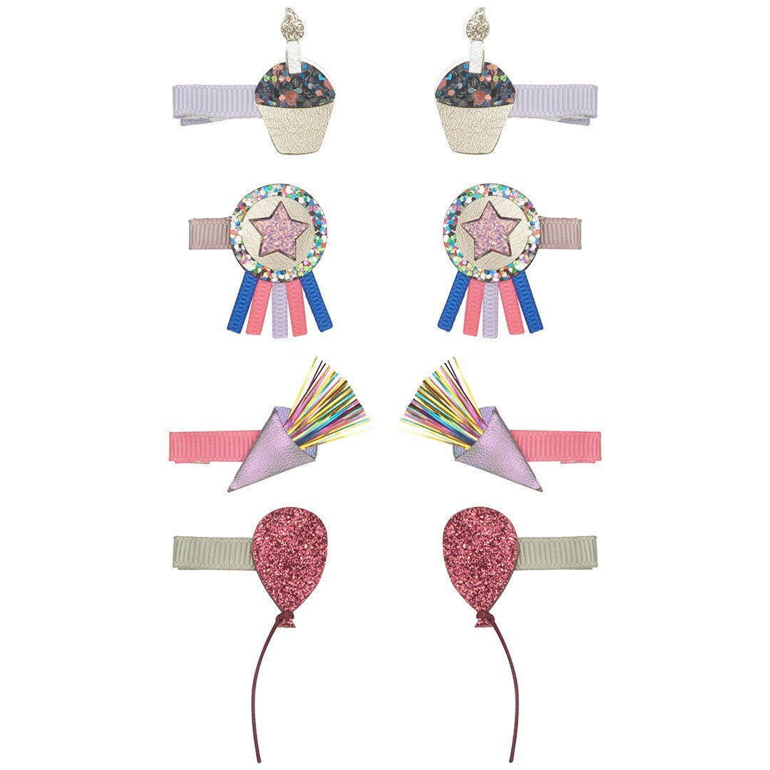 mimi & lula haarclipjes mini birthday theme - 8st   | 152044-77 | 0