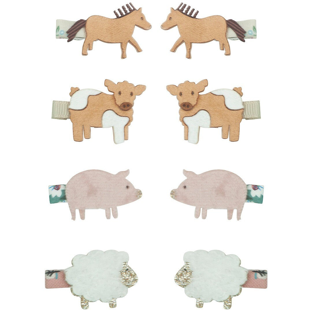 mimi & lula haarclipjes mini farm animal - 8st | 152051-78 | 0