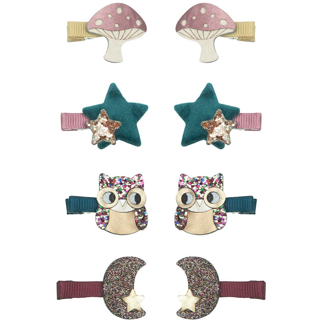 mimi & lula haarclipjes mini magical owl - 8st  | 152070-79 | 0