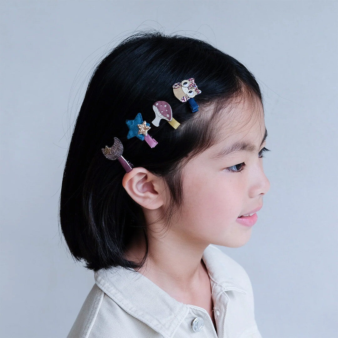 mimi & lula haarclipjes mini magical owl - 8st  | 152070-79 | 1
