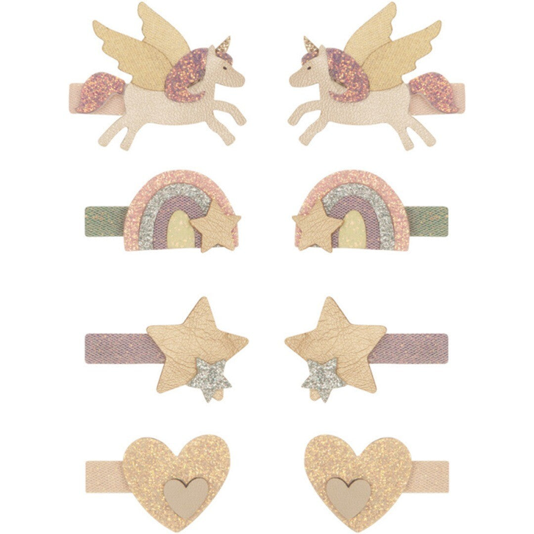mimi & lula haarclipjes mini unicorn - bright multi - 8st  | 162043-38 | 0