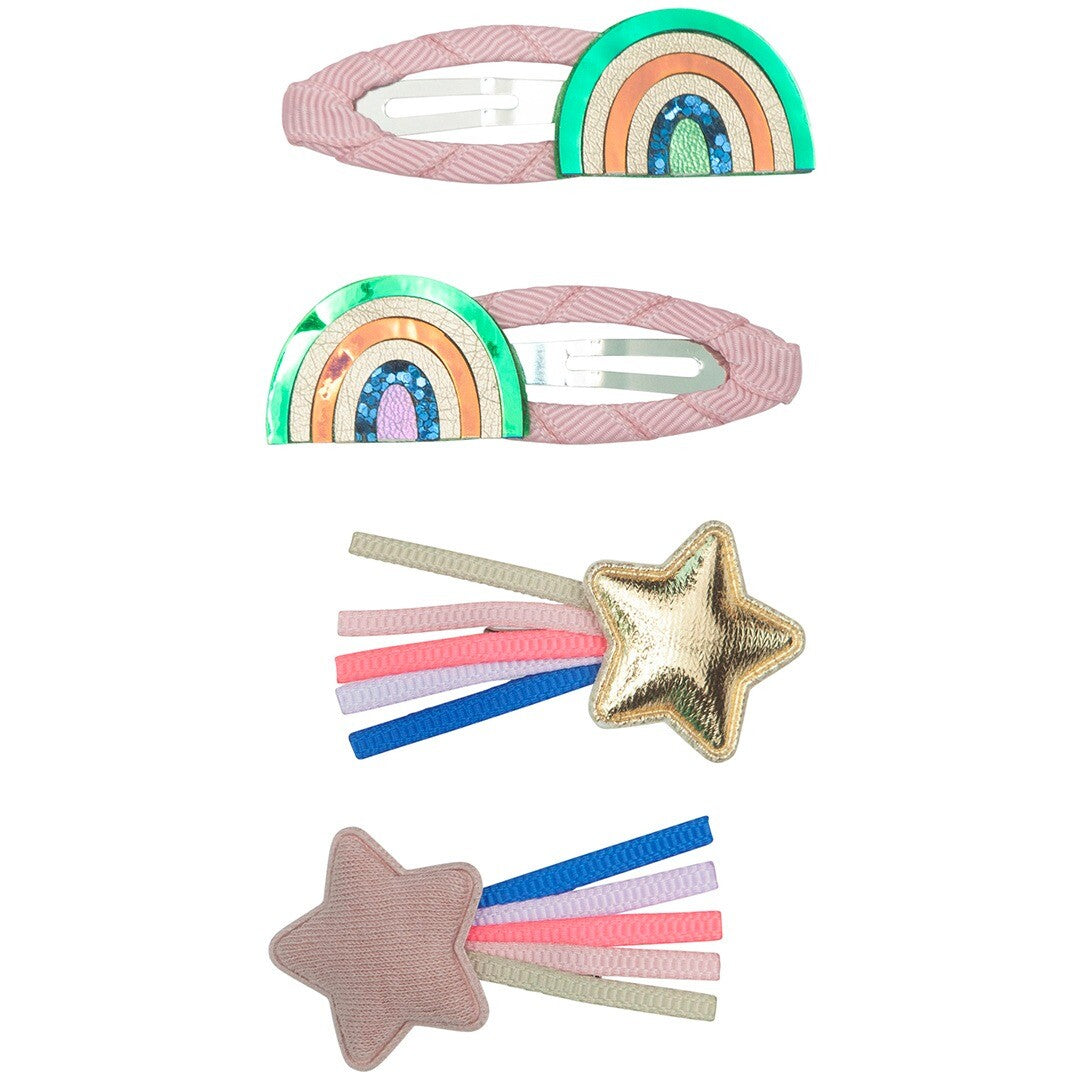 mimi & lula haarclipjes party over the rainbow - 4st  | 152040-77 | 0