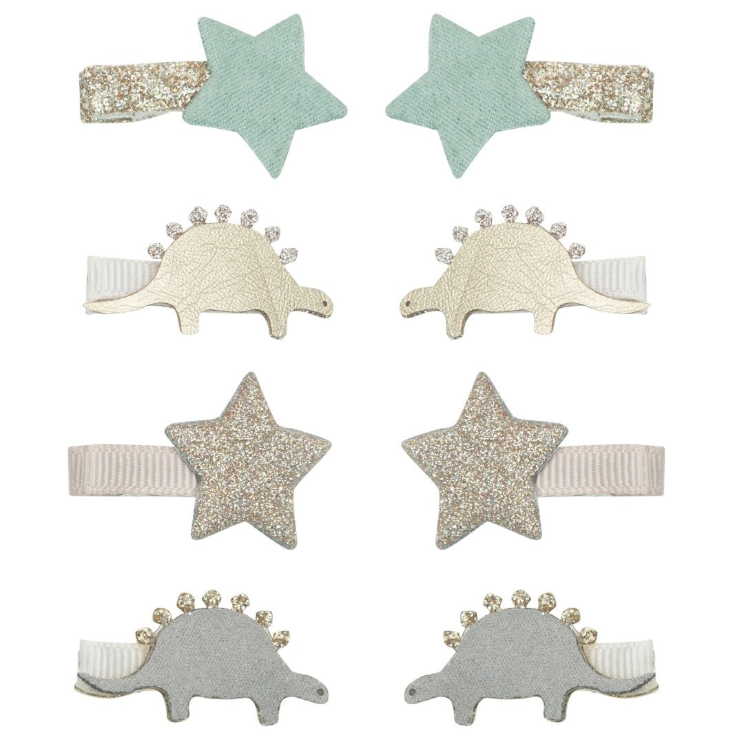 mimi & lula haarclipjes stegosaurus en ster - 8st | 132019-62 | 0