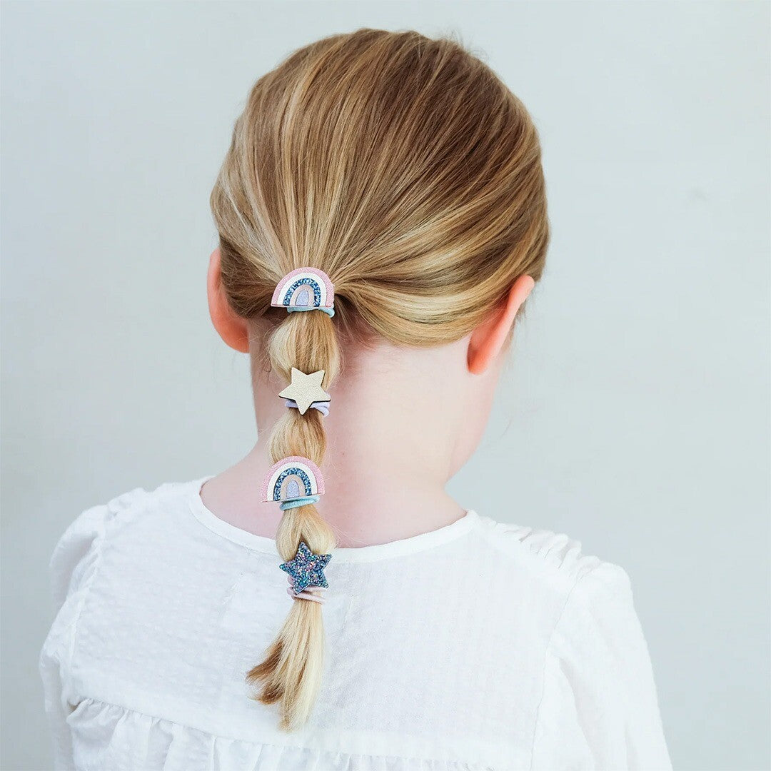 mimi & lula haarelastiekjes over the rainbow - pastel - 6st  | 152074-80 | 1