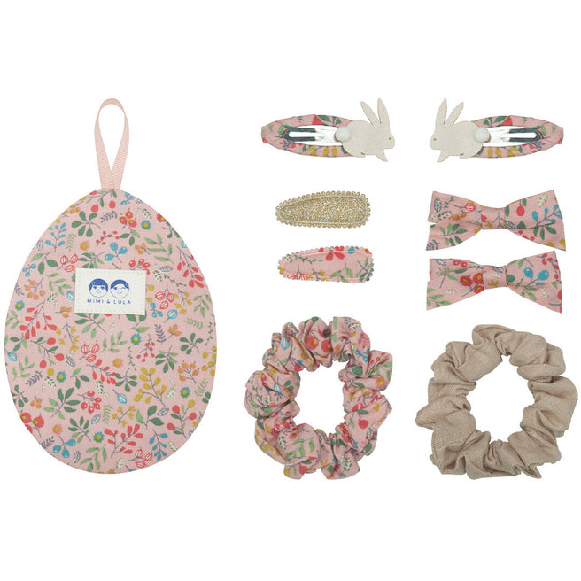 mimi & lula paasei met haaraccessoires - pink - 8st | 142085-73 | 0