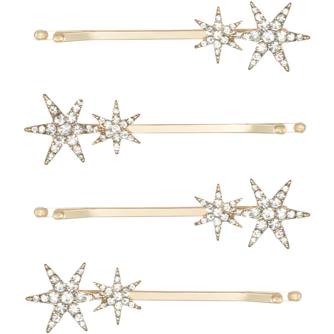 mimi & lula schuifspeldjes twinkly star - 4st | 152118-99 | 0