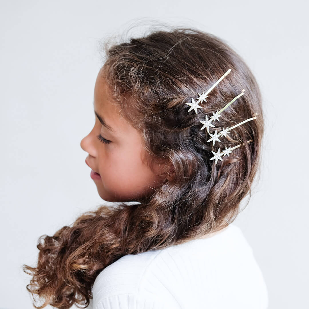 mimi & lula schuifspeldjes twinkly star - 4st | 152118-99 | 1