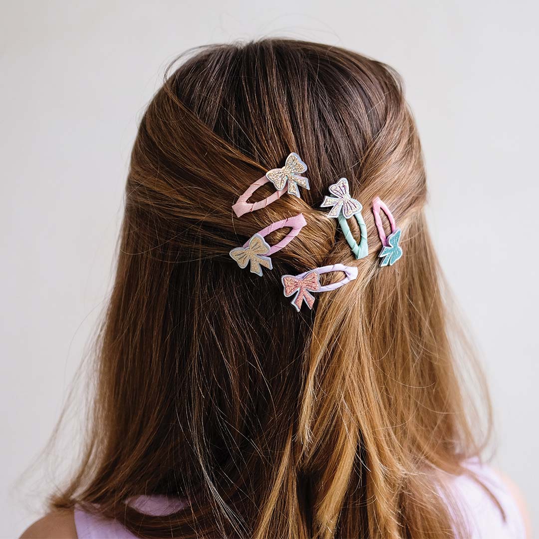 mimi & lula haarclipjes sparkle bow mini clic clacs | MIMI182005-23 | 2