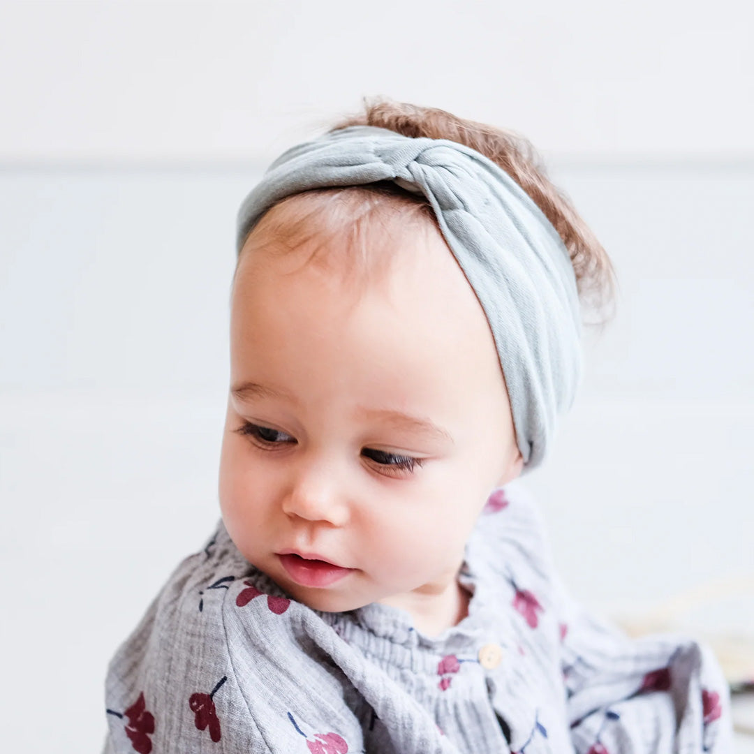 mimi & lula babyhaarband met knoop - blue