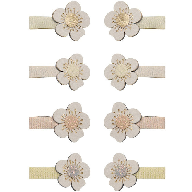 mimi & lula haarclipjes blossom mini - neutral - 8st | 182101-22