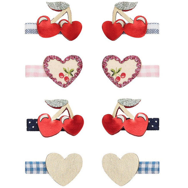 mimi & lula haarclipjes red cherries mini - 8 st | 182067-14 | 1