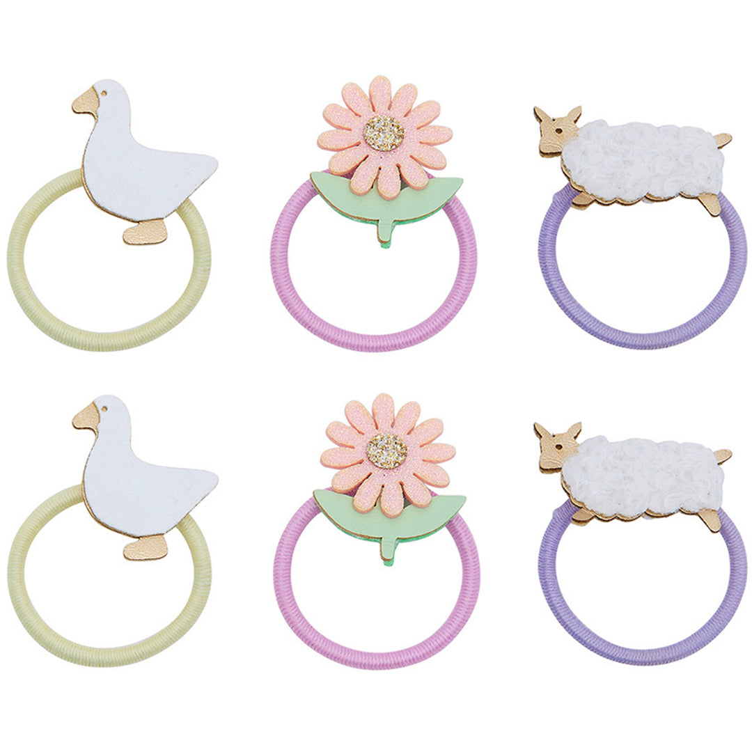 mimi & lula haarelastiekjes farmyard mini ponies - 6st | 182020-23