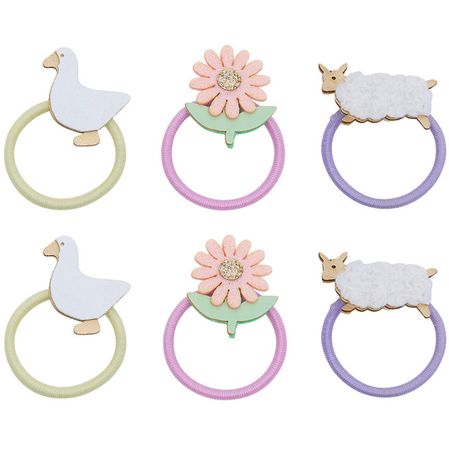 mimi & lula haarelastiekjes farmyard mini ponies - 6st | 182020-23