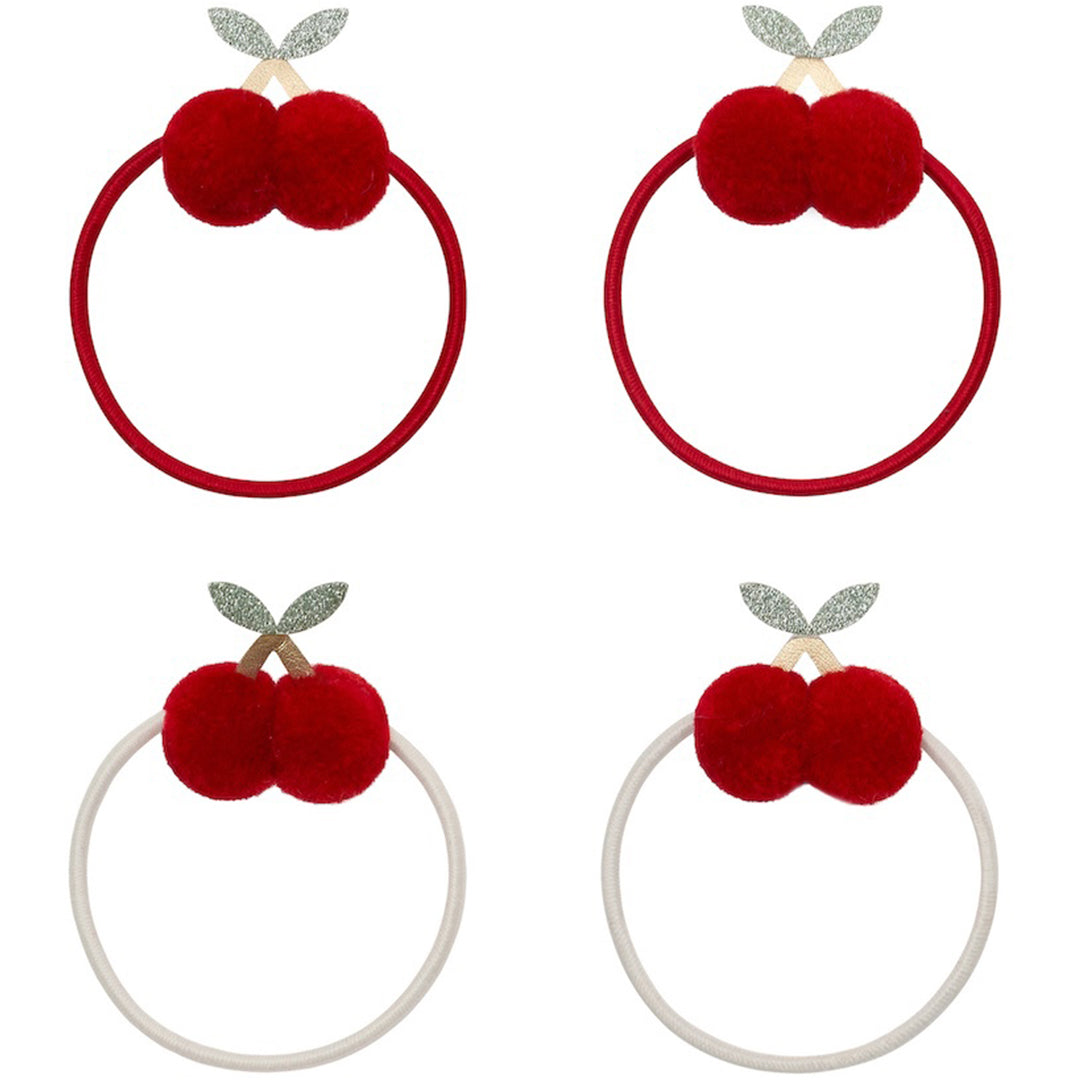 mimi & lula haarelastiekjes pom pom cherries - 4 st | 182073-14 | 