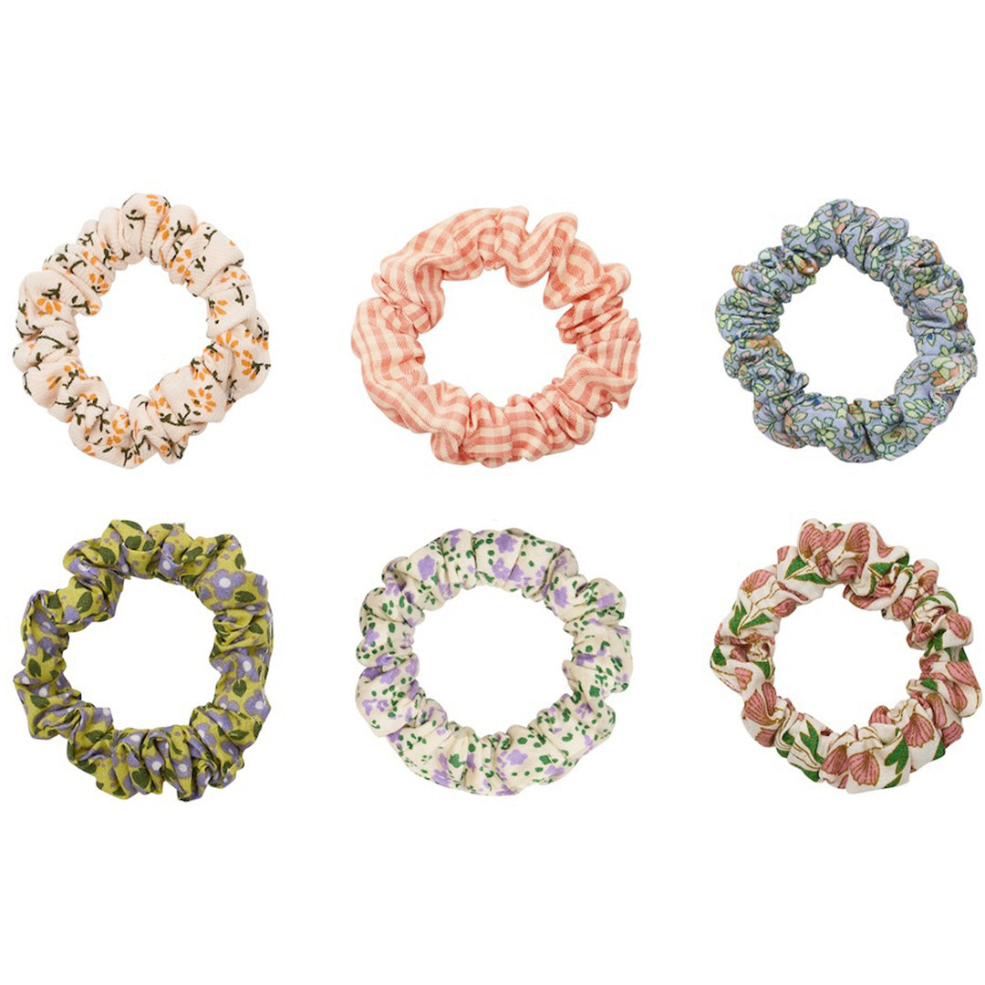 mimi & lula haarelastiekjes spring floral scrunchies - 6st | 182029-23