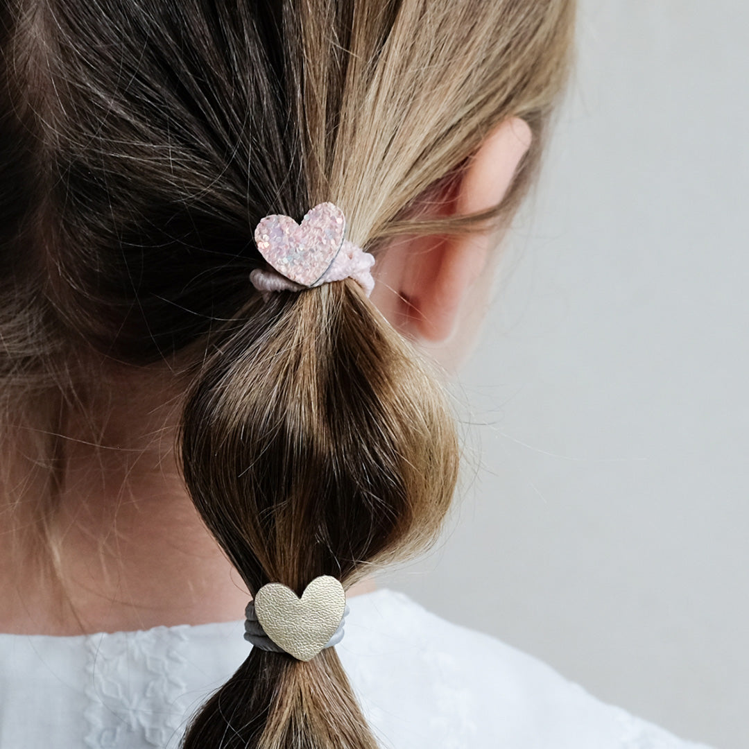 mimi & lula haarelastiekjes mini teeny heart - 8st | 162024-27 | close-up