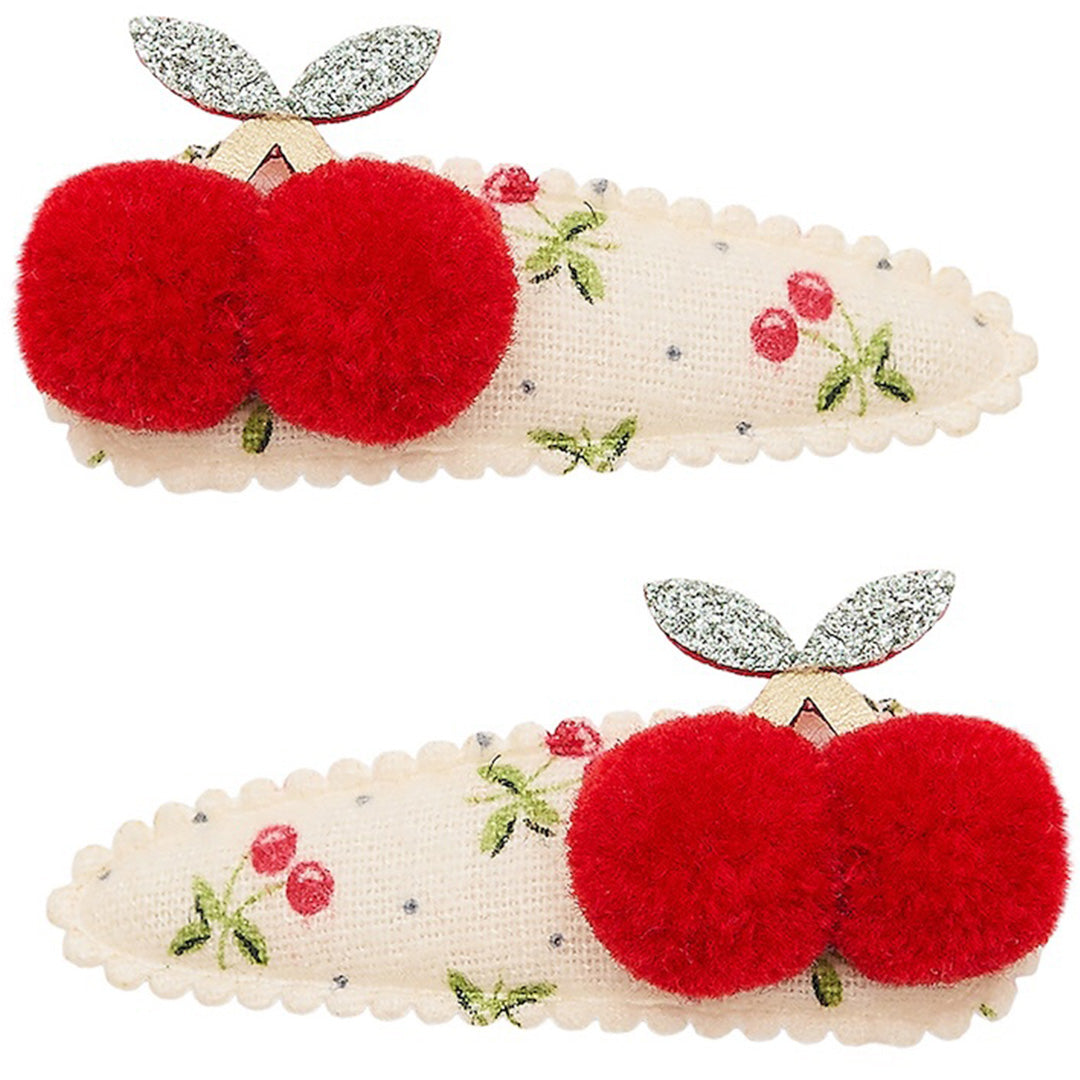 mimi & lula haarspeldjes pom pom cherries - 2 st | 182072-14 | 