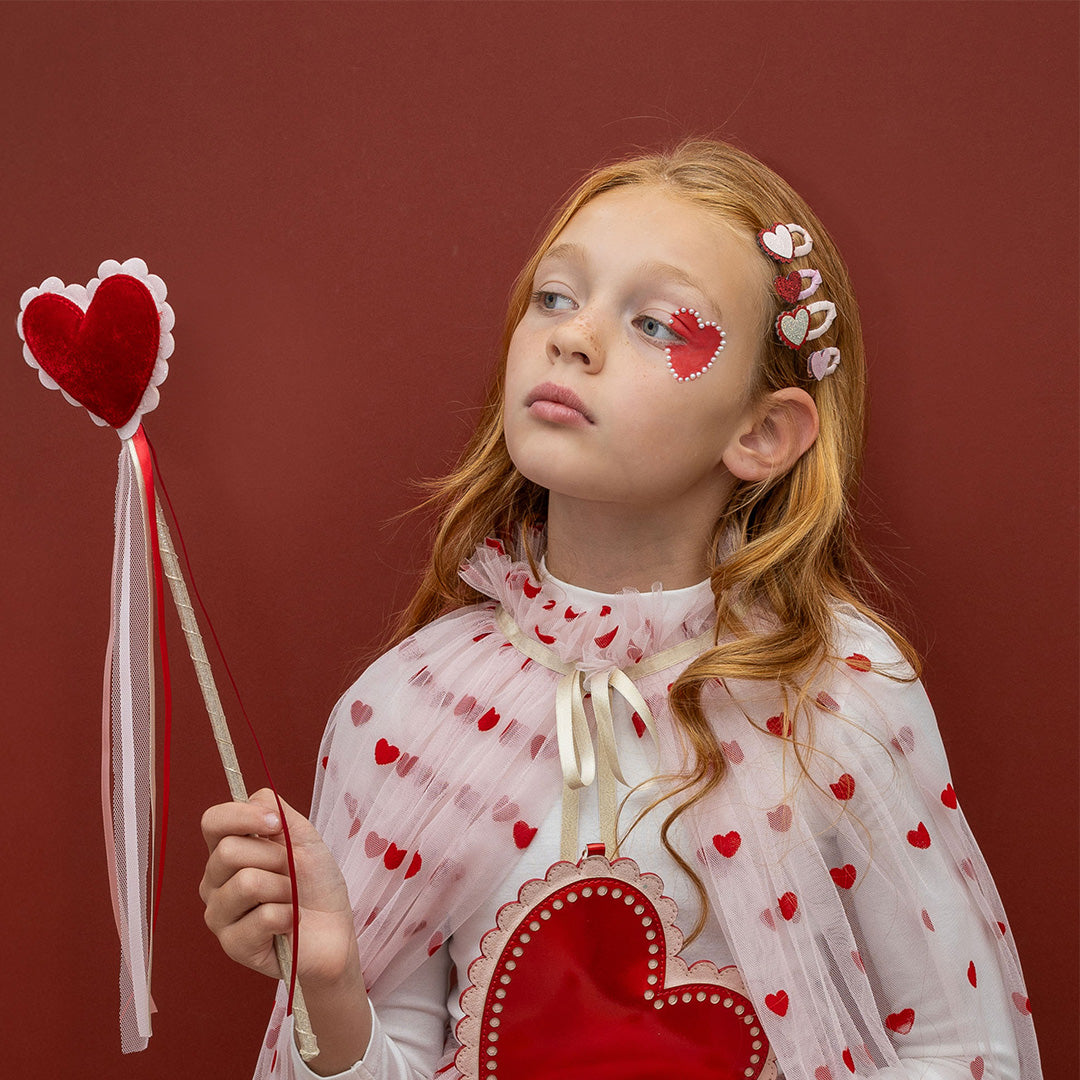 mimi & lula haarspeldjes scalloped heart - 4 st | 182091-27 | Lifestylebeeld