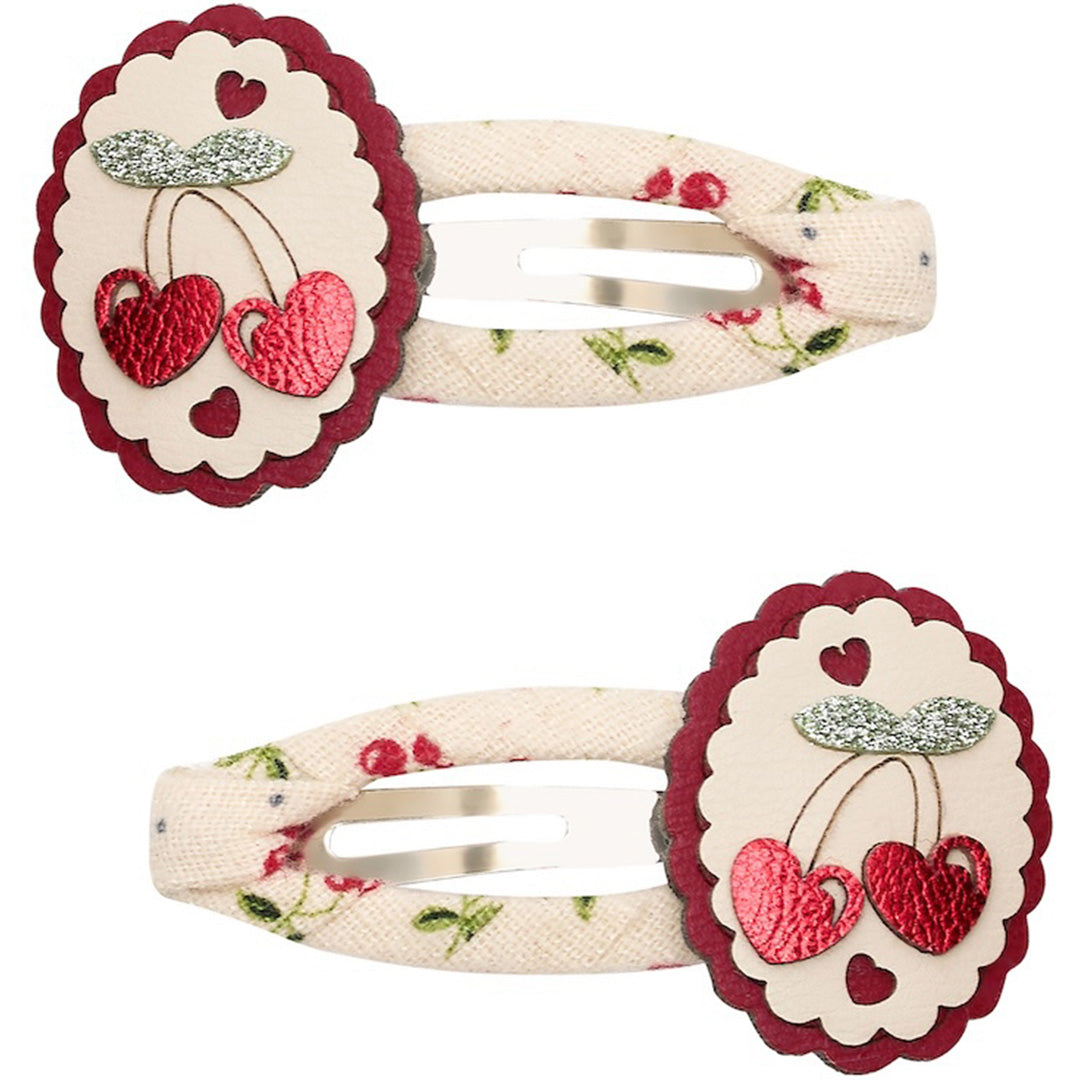 mimi & lula haarspeldjes scallop framed cherries - 2 st | 182070-14 | 1