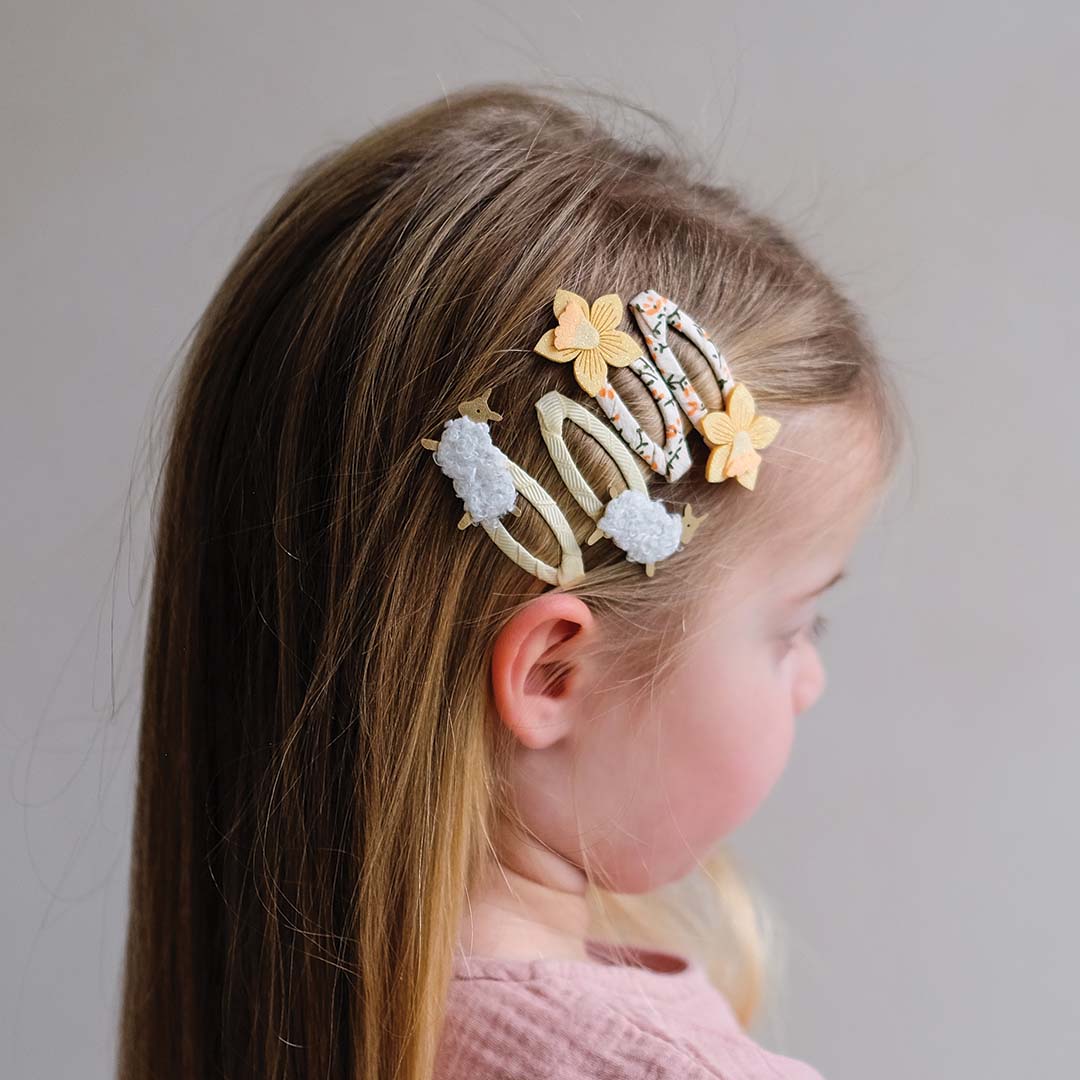 mimi & lula haarclipjes spring lamb clic clacs - 4 st | 182021-55 | 2