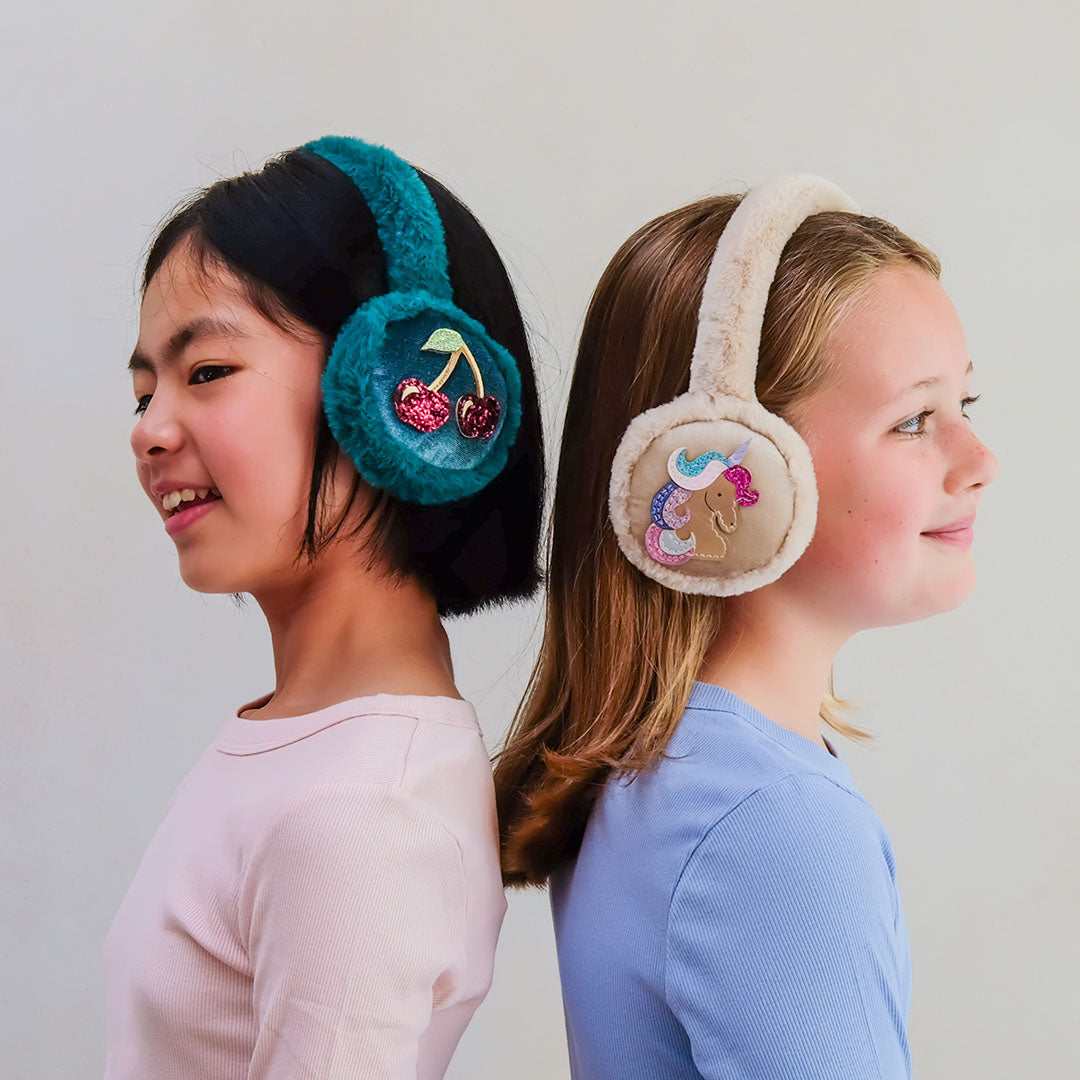 mimi & lula oorwarmers teal cherries | 199004-35 | 4