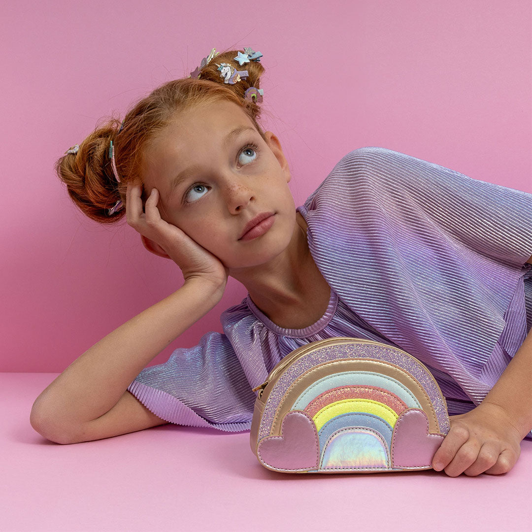 mimi & lula schoudertasje rainbow - multi | 183007-23 | 2