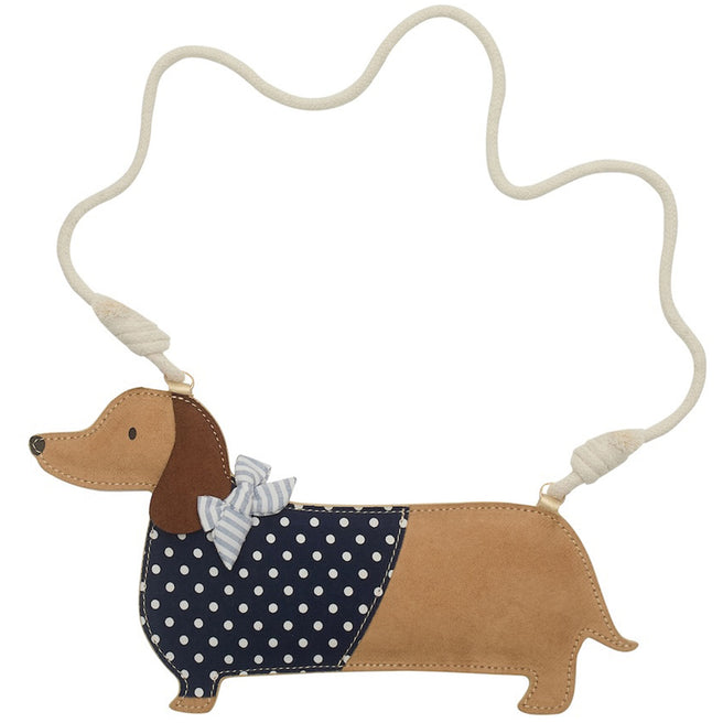 mimi & lula schoudertasje sausage dog - neutral | 183005-22 | 1