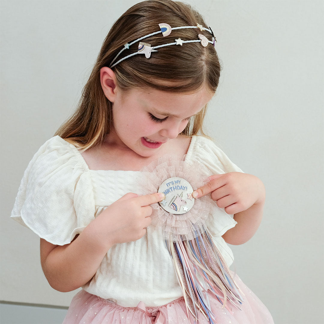 mimi & lula verjaardagsbadge unicorn - neutral | 172038-22 | 4