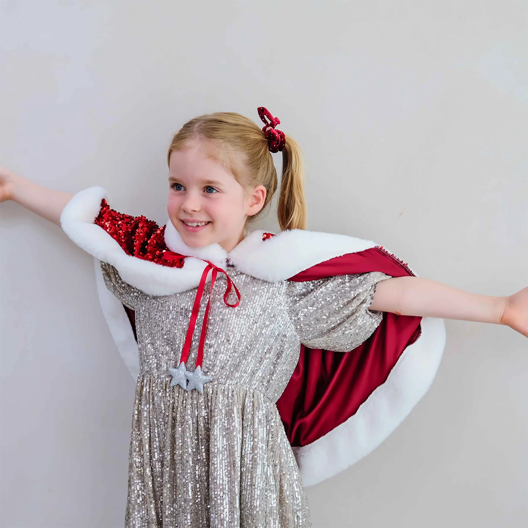 mimi & lula verkleedcape mrs claus - sparkle