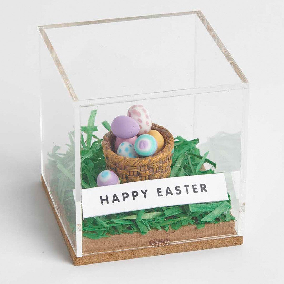 miniatuur eiermandje met eieren - 8st | 500838 | 1