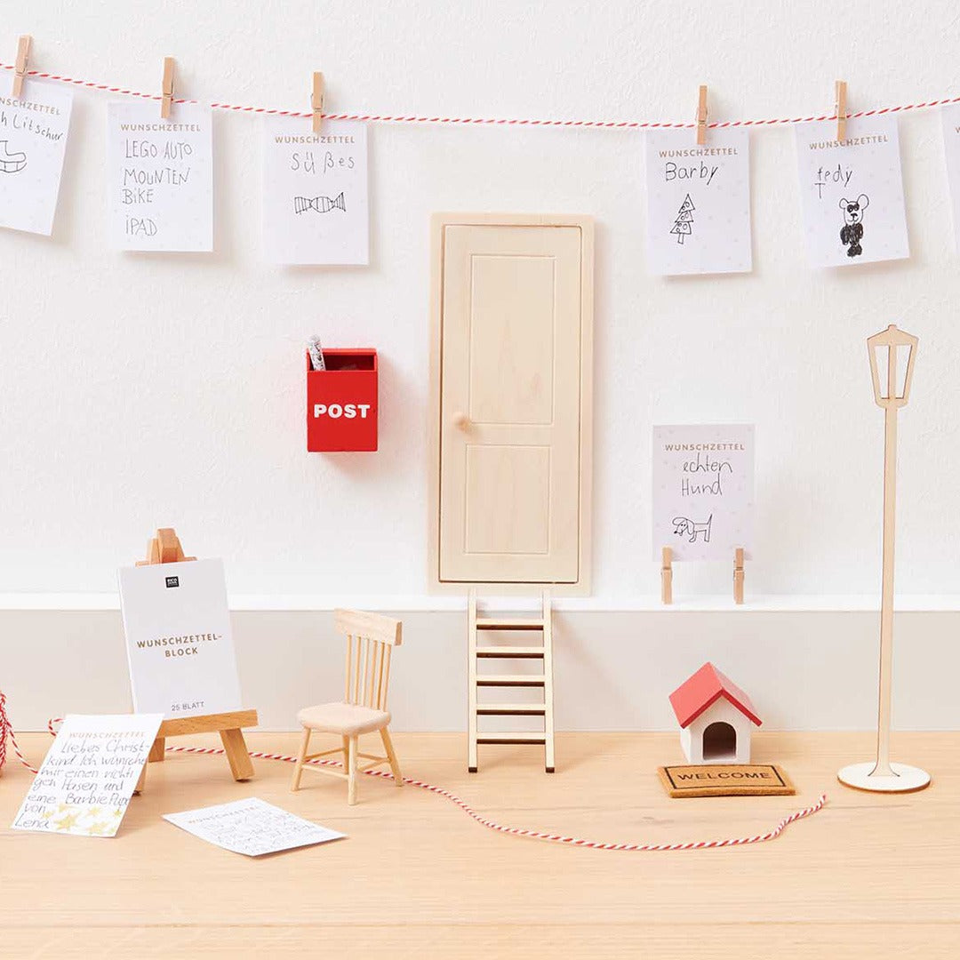 miniatuur houten stoel - 8,5 cm | 500363 | 1