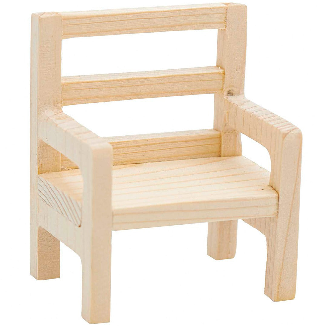 miniatuur houten stoel - 8 cm | 500362 | 0