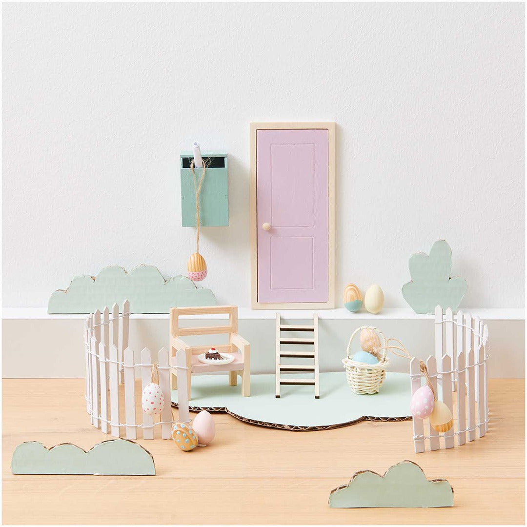 miniatuur houten stoel - 8 cm | 500362 | 1