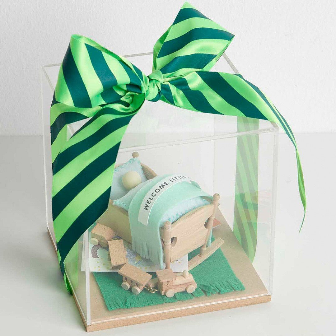 miniatuur houten wiegje - 7 cm | 500545 | 1