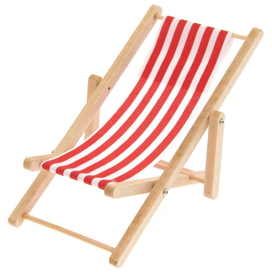 miniatuur strandstoel - rood - 11 cm | 500819 | 0