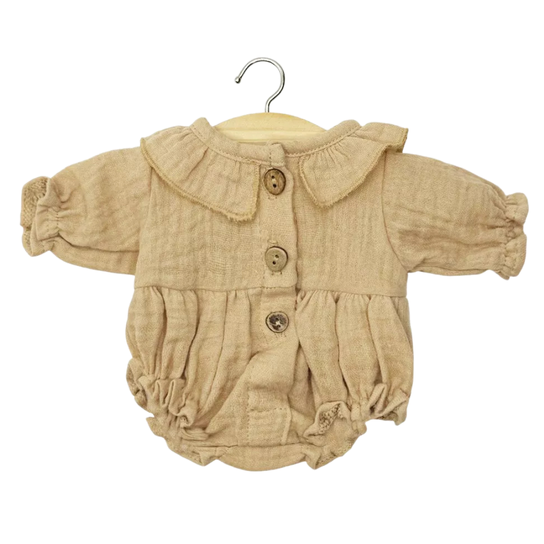 minikane poppenkleding romper léonore - latte - 34 cm | CG.17.403 | 0