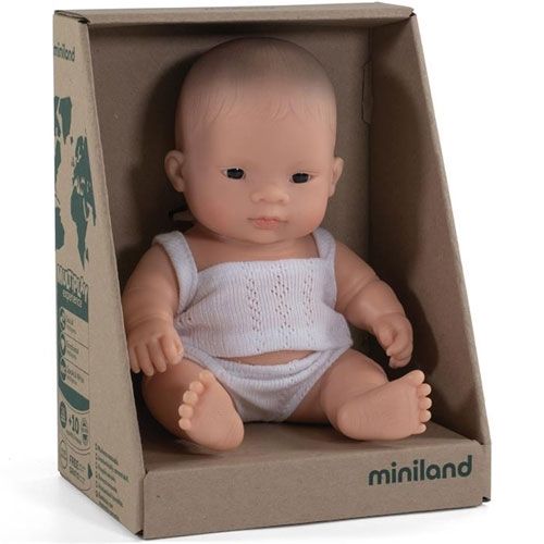 miniland babypop aziatisch met ondergoed meisje - 21 cm | 8231126 | 1