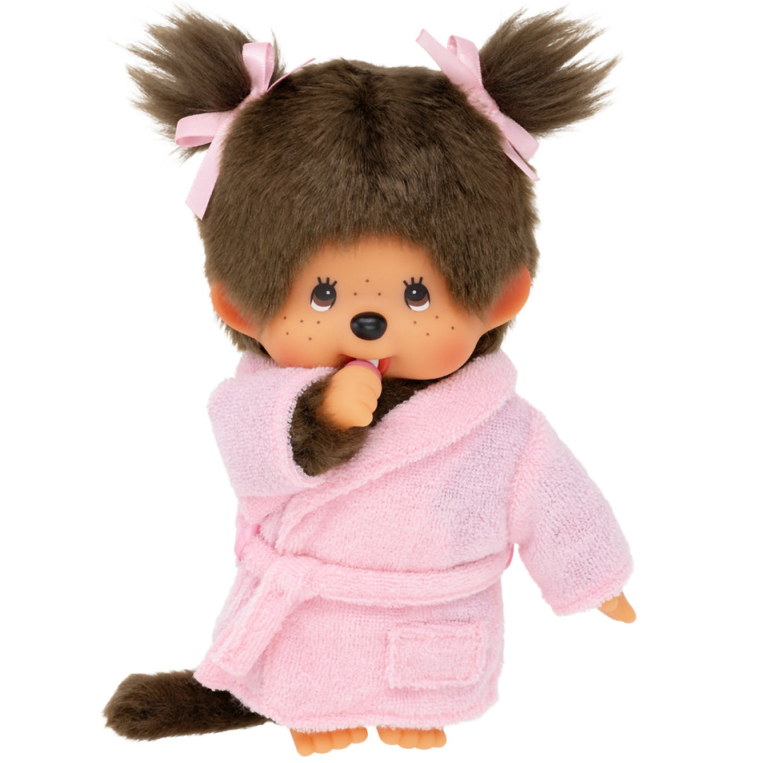 monchhichi pop meisje in badjas - 20 cm | MI203802 | 1