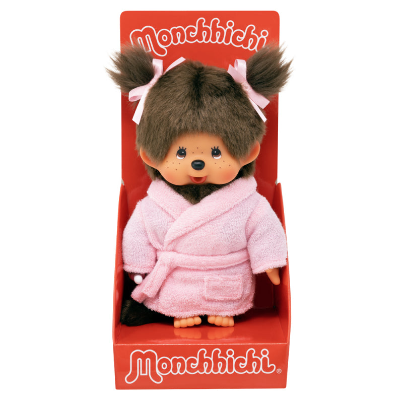 monchhichi pop meisje in badjas - 20 cm | MI203802 | 4