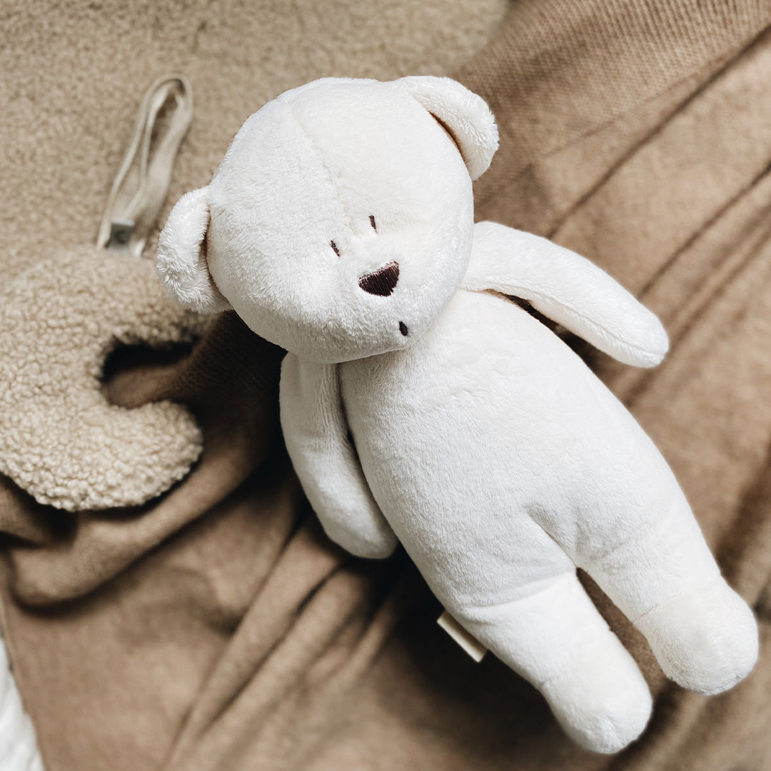 moonie 2.0 next gen knuffelbeer met nachtlamp en geluid - cream - 28 cm | MCRE2 | 4