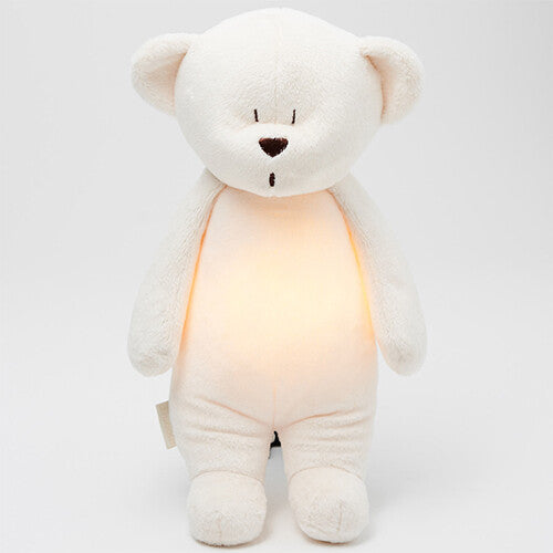 moonie knuffelbeer met nachtlamp en geluid - cream - 28 cm | MOO6004 | 0