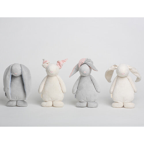 moonie knuffelkonijn met nachtlamp en geluid - silver - 28 cm | MOO1005 | 10