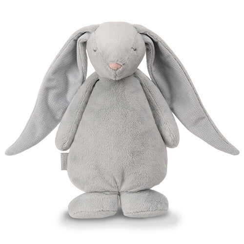 moonie knuffelkonijn met nachtlamp en geluid - silver - 28 cm | MOO1005 | 2